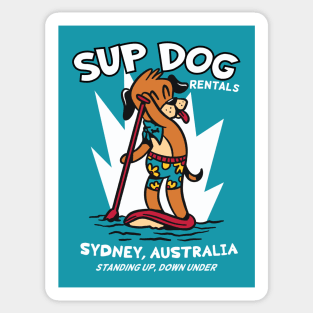 SUP Dog Rentals | Funny Paddleboarding Dog Sticker